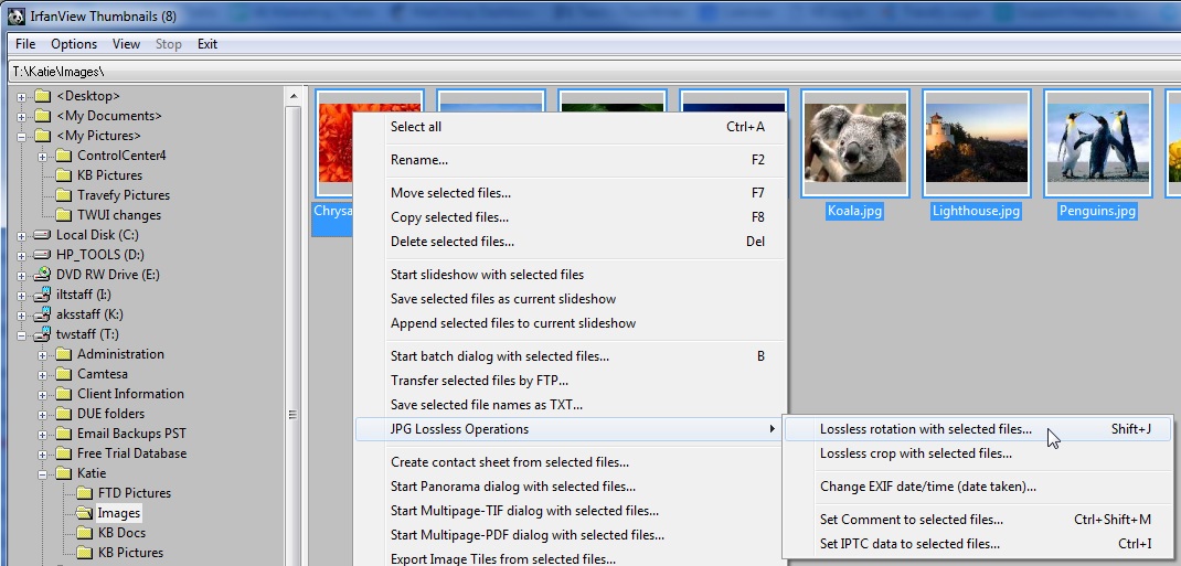 Irfanview Changing Progressive to Baseline